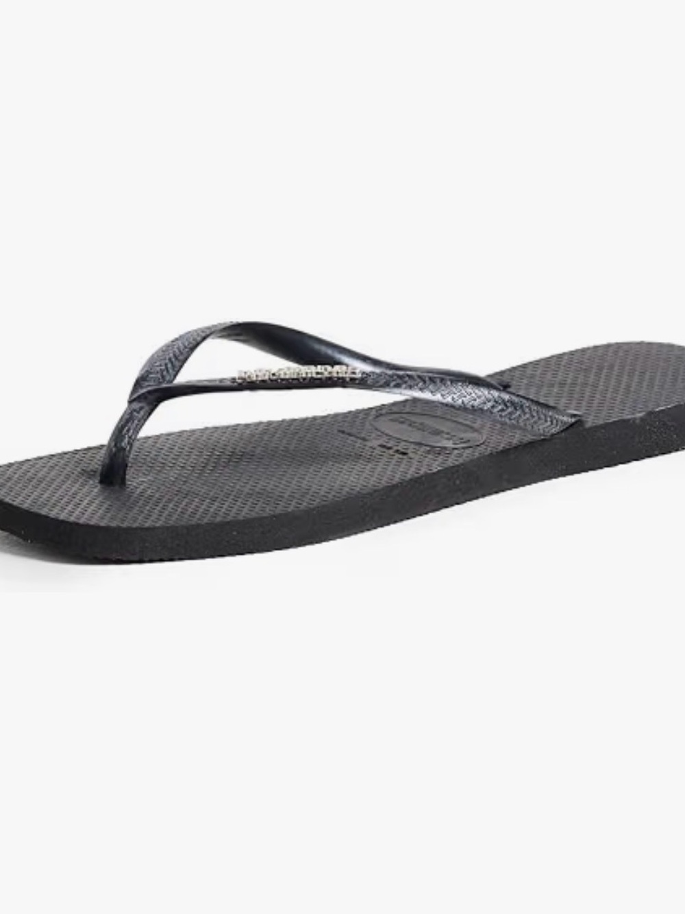 Havaianas Women's Slim Flip Sandals in Black Size 33/34 BR - 3/4 Y US - Picture 3 of 5